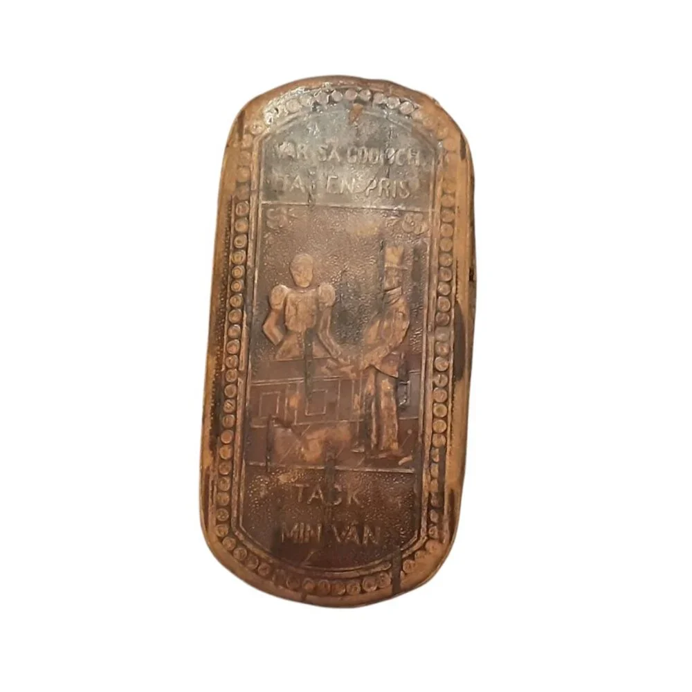 Antique Birch Bark Wooden Snuff Box. Sweden. 19th Century - Picture 1 of 10